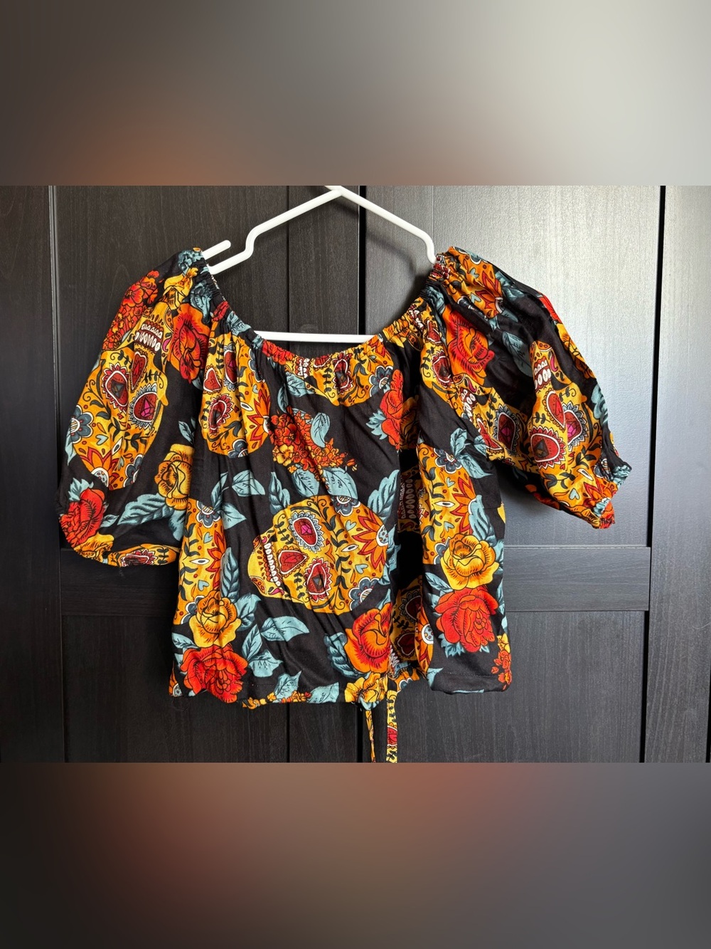 Mr Buho - Floral and Skulls Top and Pant Set